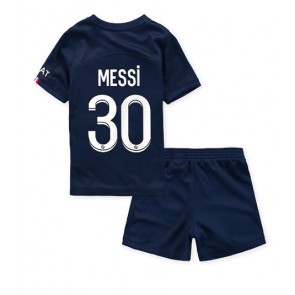 Paris Saint-Germain Lionel Messi #30 babykläder Hemmatröja barn 2022-23 Korta ärmar (+ Korta byxor)